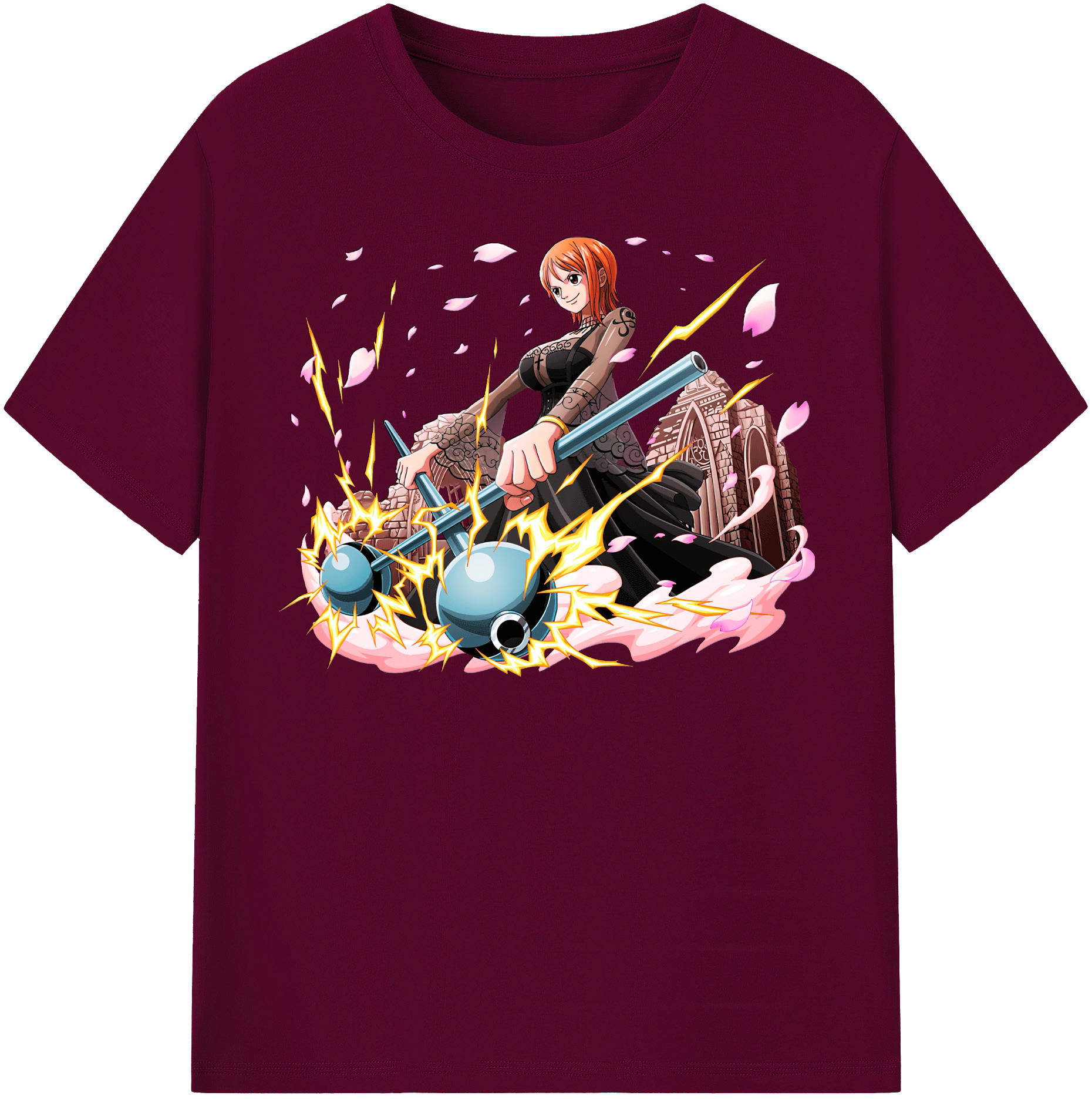 （画像用） ワンピース ナミ ONE PIECE Nami レディースカジュアルプリントTシャツ（綿100％）